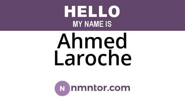 Ahmed Laroche