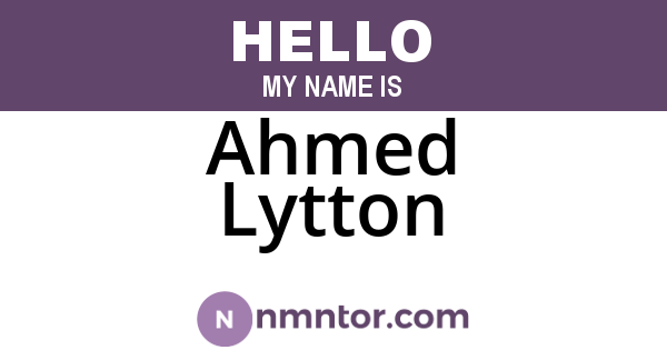Ahmed Lytton