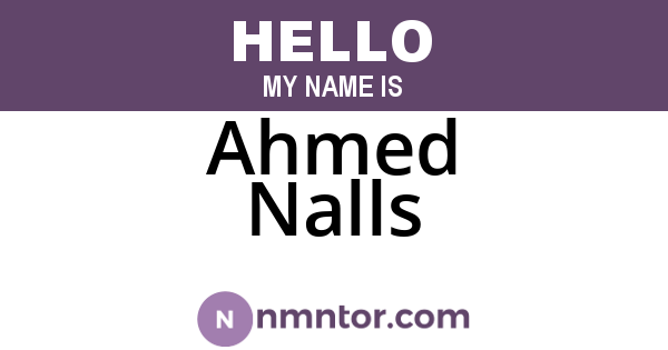 Ahmed Nalls
