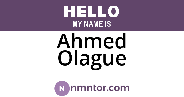 Ahmed Olague