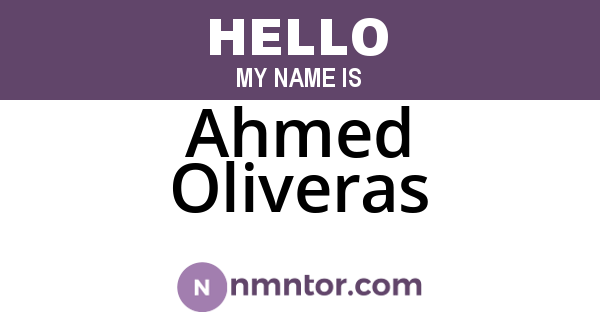 Ahmed Oliveras
