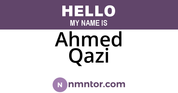 Ahmed Qazi