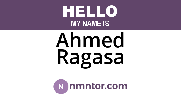 Ahmed Ragasa