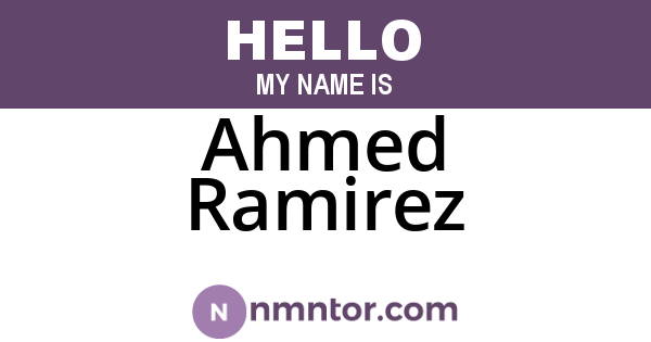 Ahmed Ramirez