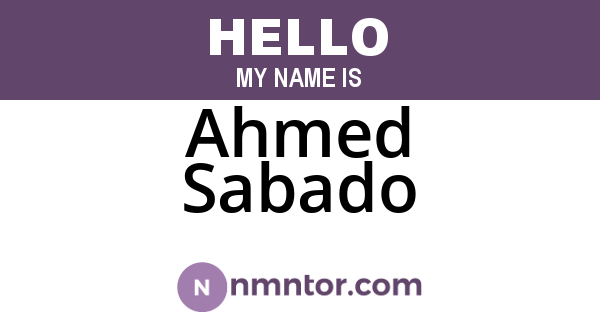Ahmed Sabado