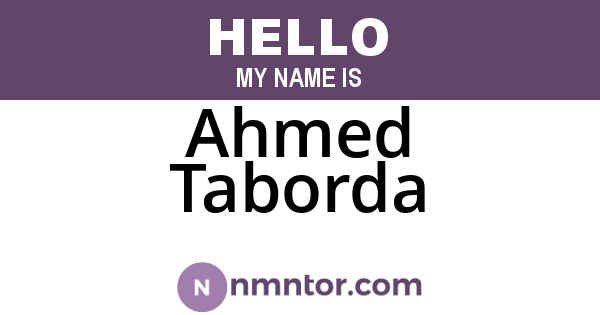 Ahmed Taborda