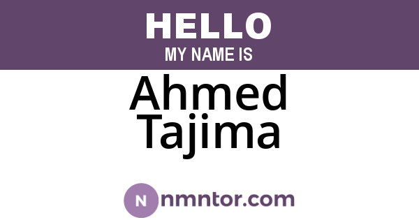 Ahmed Tajima