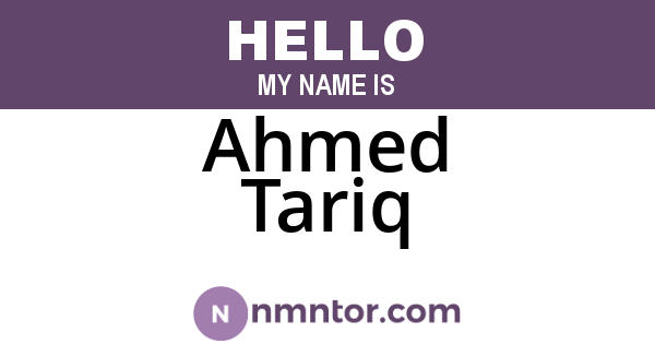 Ahmed Tariq