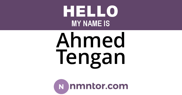 Ahmed Tengan