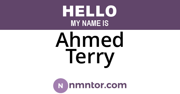 Ahmed Terry
