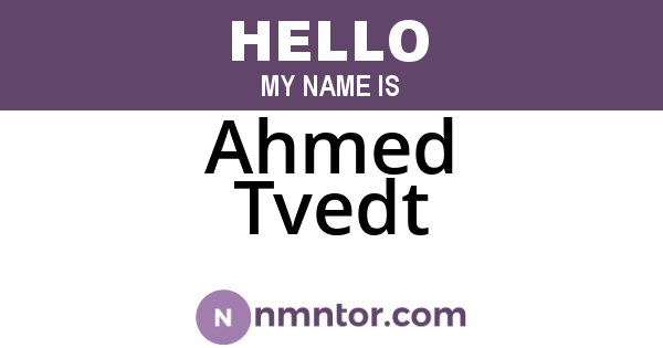 Ahmed Tvedt