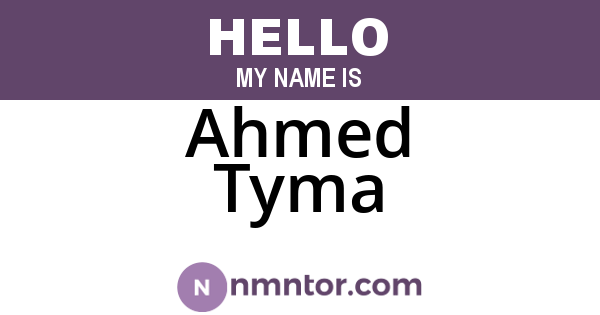 Ahmed Tyma