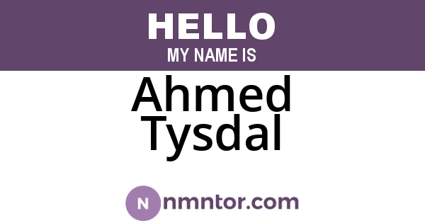 Ahmed Tysdal