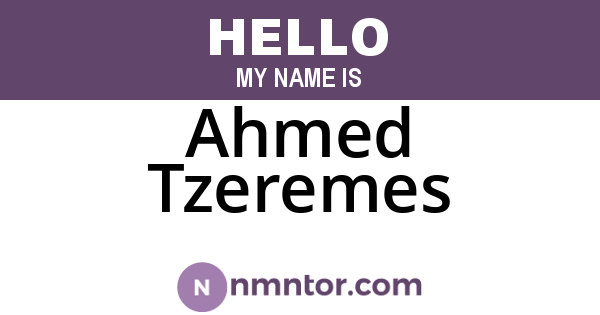 Ahmed Tzeremes