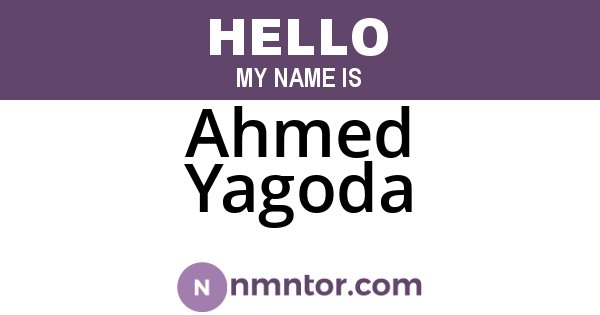 Ahmed Yagoda