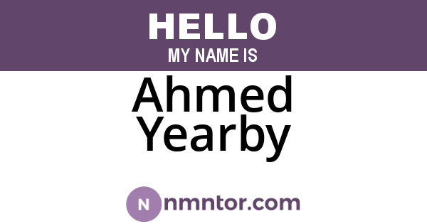 Ahmed Yearby