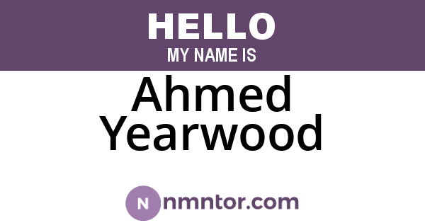Ahmed Yearwood
