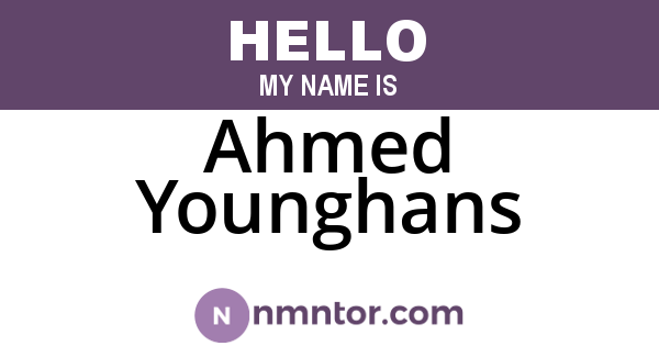 Ahmed Younghans