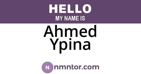 Ahmed Ypina
