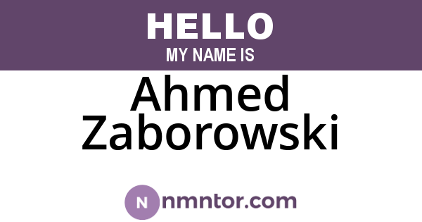 Ahmed Zaborowski