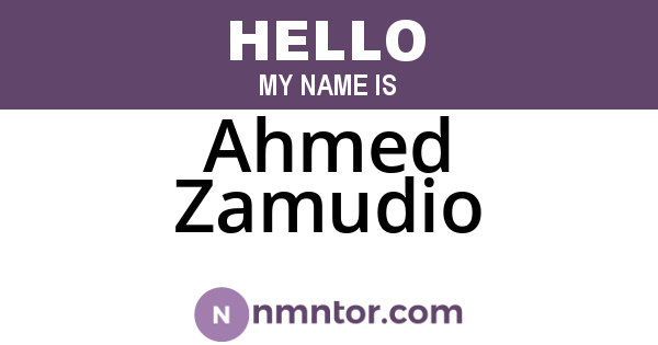 Ahmed Zamudio