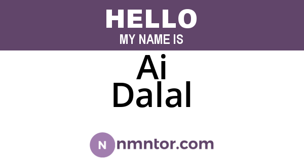 Ai Dalal