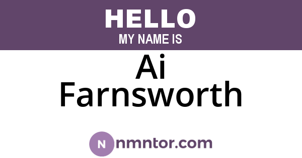 Ai Farnsworth