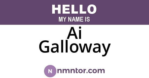 Ai Galloway