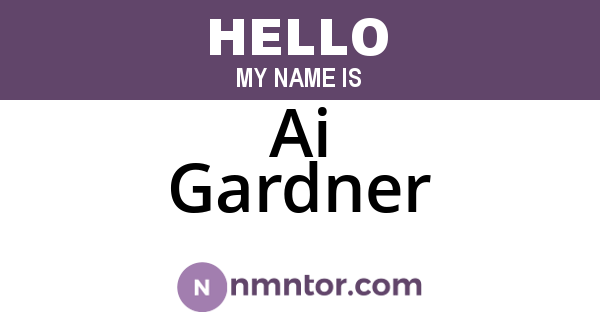 Ai Gardner