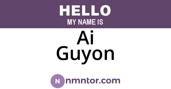 Ai Guyon