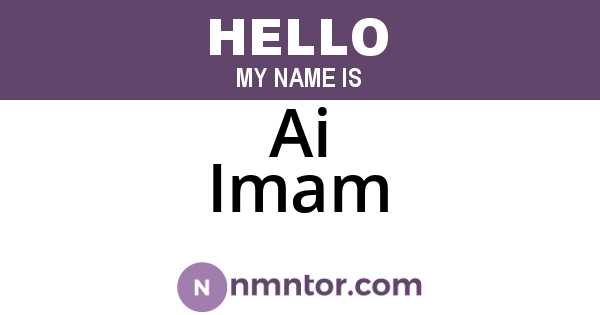 Ai Imam