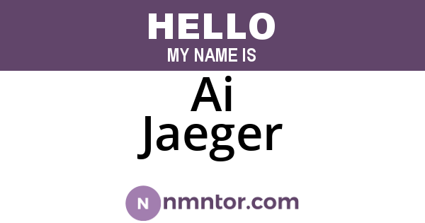 Ai Jaeger