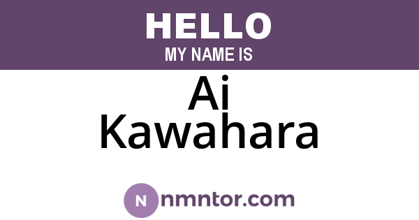Ai Kawahara