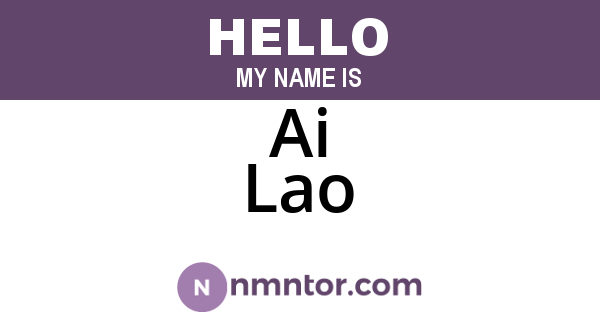Ai Lao