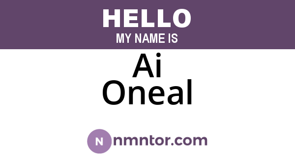 Ai Oneal