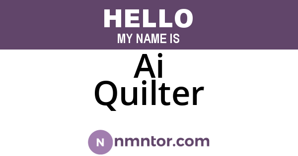 Ai Quilter