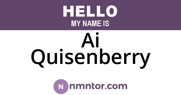 Ai Quisenberry