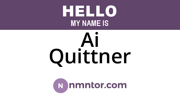 Ai Quittner