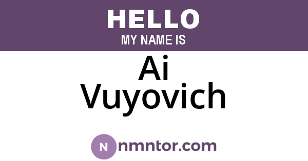 Ai Vuyovich