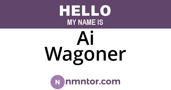 Ai Wagoner