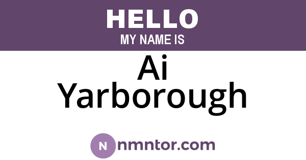 Ai Yarborough
