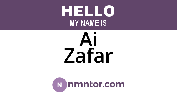 Ai Zafar