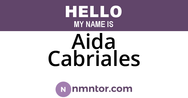 Aida Cabriales
