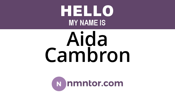 Aida Cambron