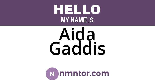 Aida Gaddis