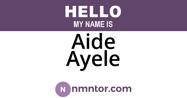 Aide Ayele
