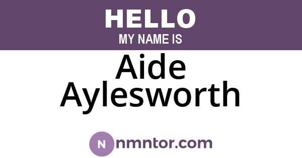 Aide Aylesworth