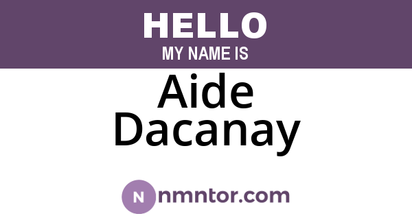 Aide Dacanay