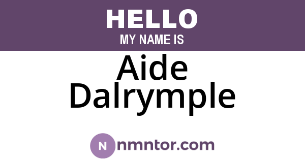 Aide Dalrymple