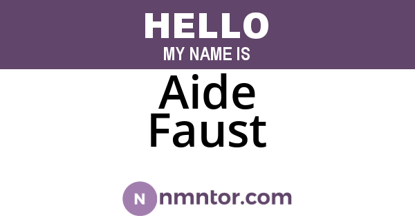 Aide Faust